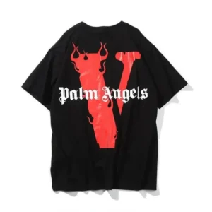 Vlone X Palm Angels T-shirt Red/Black